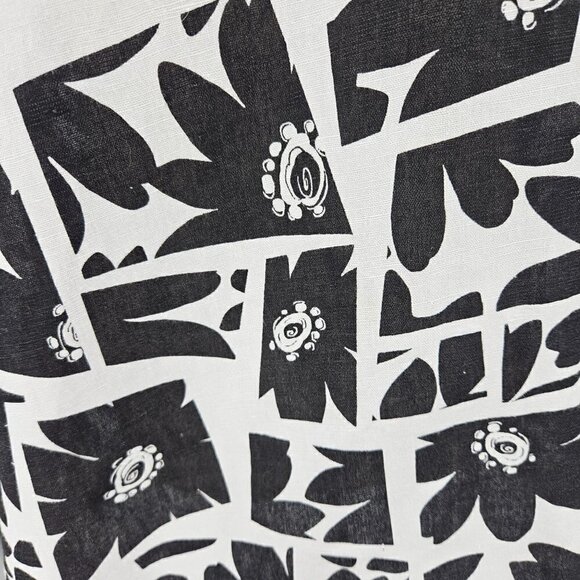 Hot Cotton Linen Cotton Boxy Lagenlook Abstract Tunic Top Women's L Oversized - Picture 4 of 12